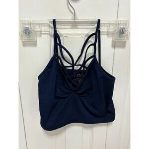 Aqua Women’s Navy Blue Bralette Front Stitching One Size